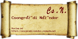 Csongrádi Nándor névjegykártya