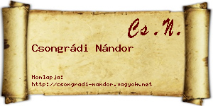 Csongrádi Nándor névjegykártya