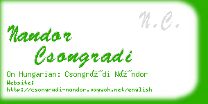 nandor csongradi business card